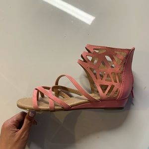 Light pink/ coral sandals 7.5